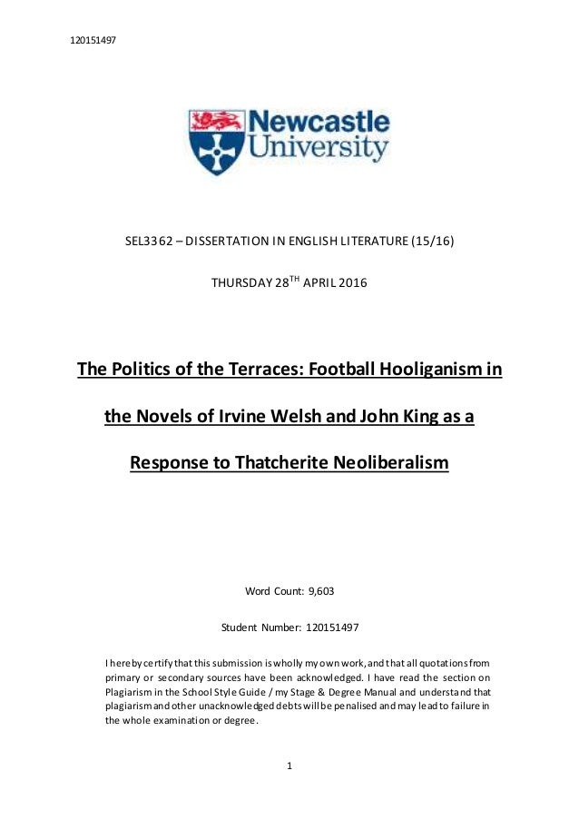 Dissertation on football hooliganism